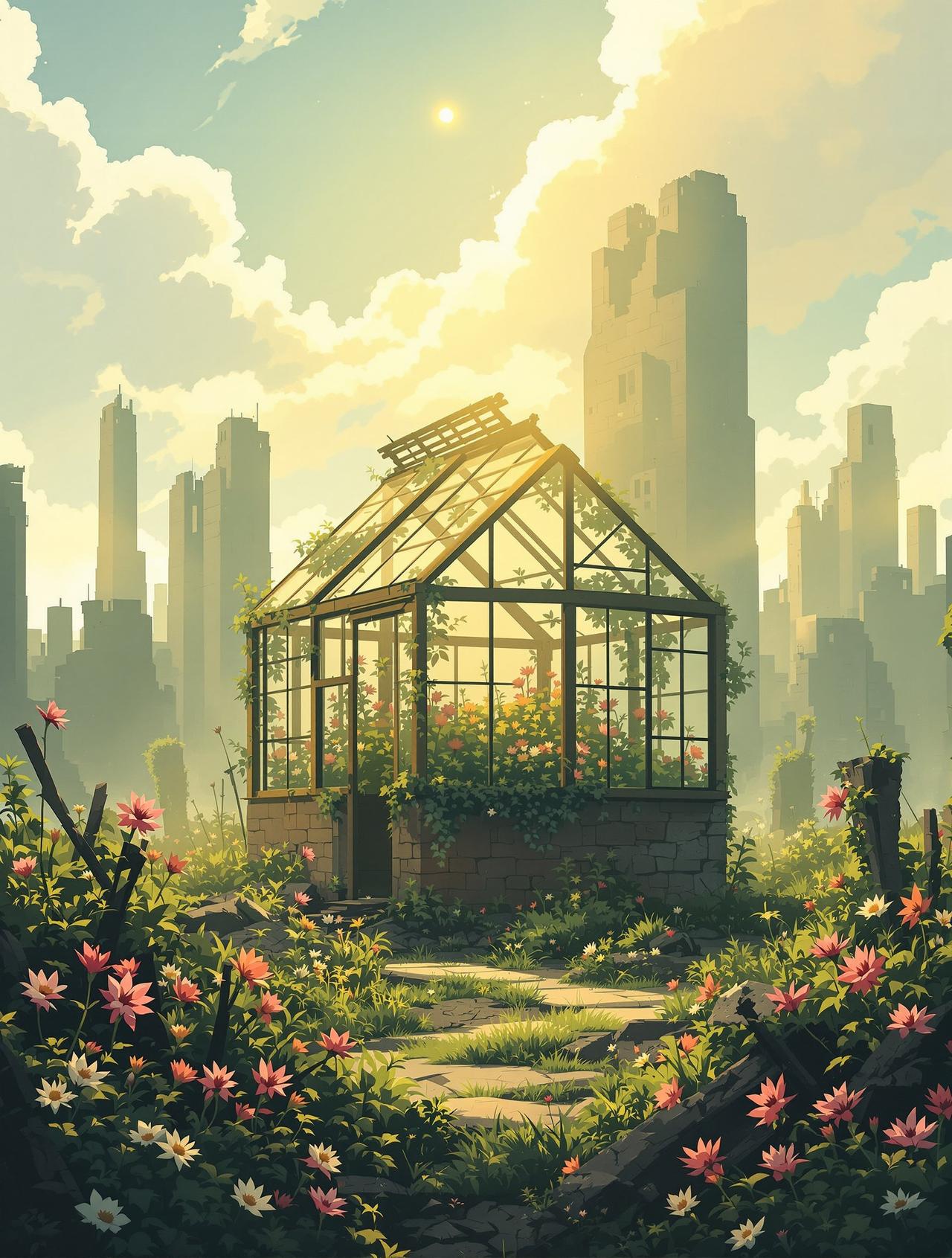 韩漫咚漫作品《末日后花园》封面